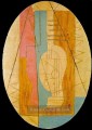 Guitare verte et rose 1912 Kubismus